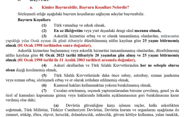 16 bin sözleşmeli er alımı ne zaman? 2023/4 sözleşmeli er alımı şartları ne, kimler başvurabilir?