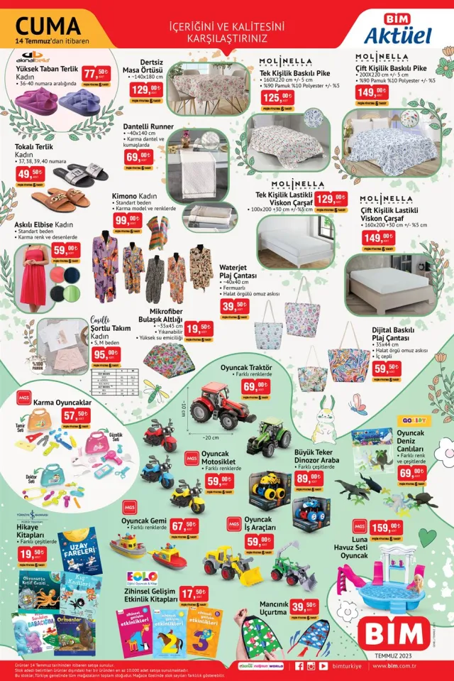 BİM AKTÜEL ÜRÜNLER: 13 Temmuz Bugün Bim'e hangi aktüel ürünler gelecek?