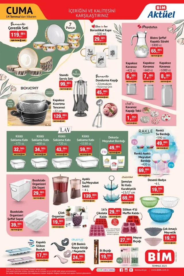 BİM AKTÜEL ÜRÜNLER: 14 Temmuz Bugün Bim'e hangi aktüel ürünler gelecek?