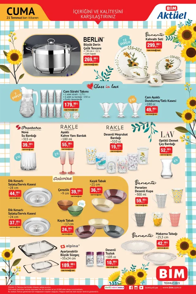 BİM AKTÜEL ÜRÜNLER: 21 Temmuz Bim aktüel ürünler kataloğu! Bugün Bim'e hangi aktüel ürünler gelecek?