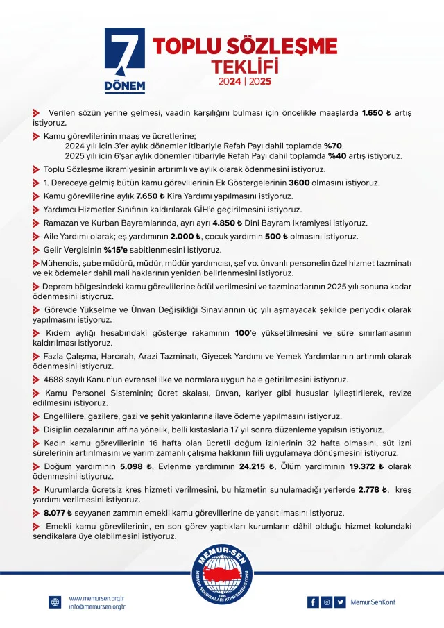 Memur Sen hükümetin teklifine ne dedi? Memura ne kadar zam var, geldi mi?