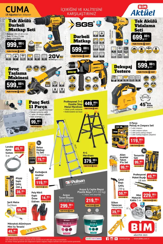 BİM AKTÜEL ÜRÜNLER: 17 Ağustos Bim aktüel ürünler kataloğu! Bugün Bim'e hangi aktüel ürünler gelecek?