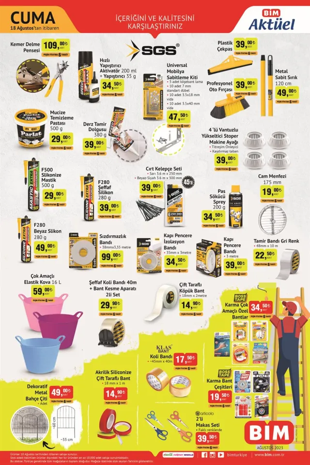 BİM AKTÜEL ÜRÜNLER: 17 Ağustos Bim aktüel ürünler kataloğu! Bugün Bim'e hangi aktüel ürünler gelecek?
