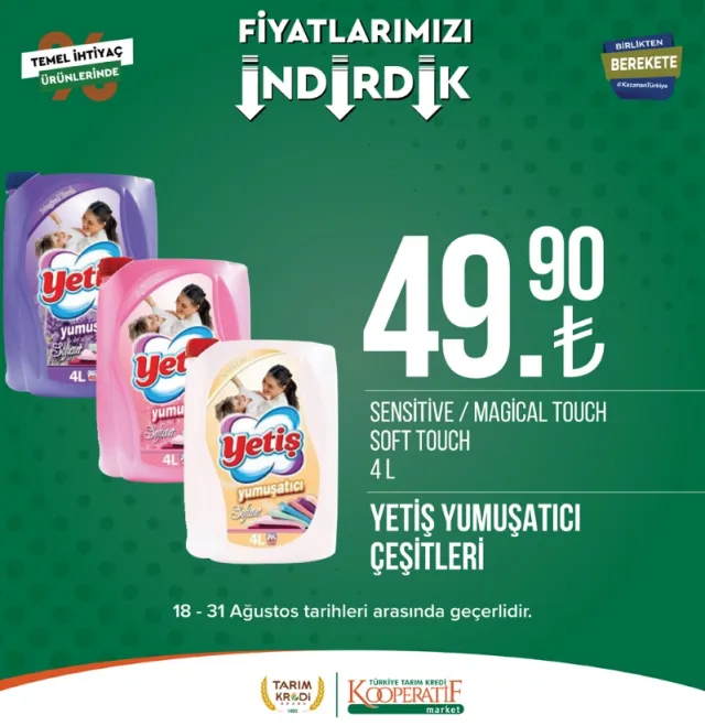 Tarım Kredi Market Kataloğu 18-31 Ağustos 2023: Tereyağ, peynir, bakliyat, çay ve pek çok üründe indirim var mı?