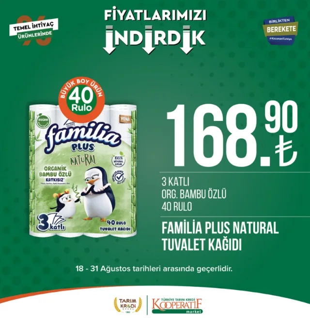 Tarım Kredi Market Kataloğu 18-31 Ağustos 2023: Tereyağ, peynir, bakliyat, çay ve pek çok üründe indirim var mı?