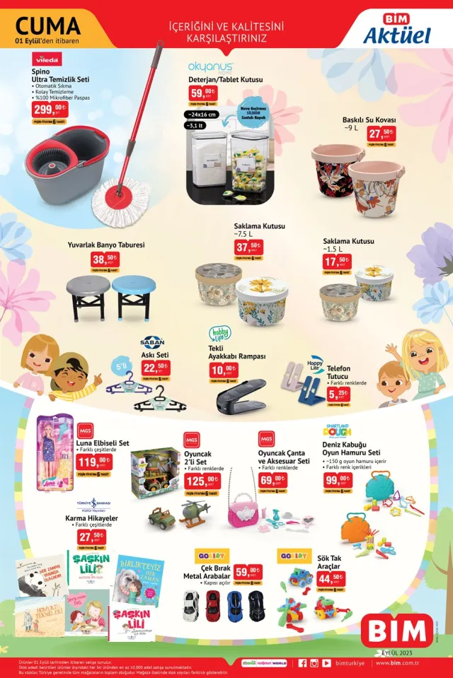 BİM AKTÜEL ÜRÜNLER KATALOĞU: 2 Eylül Cumartesi Bugün Bim'e hangi aktüel ürünler gelecek?