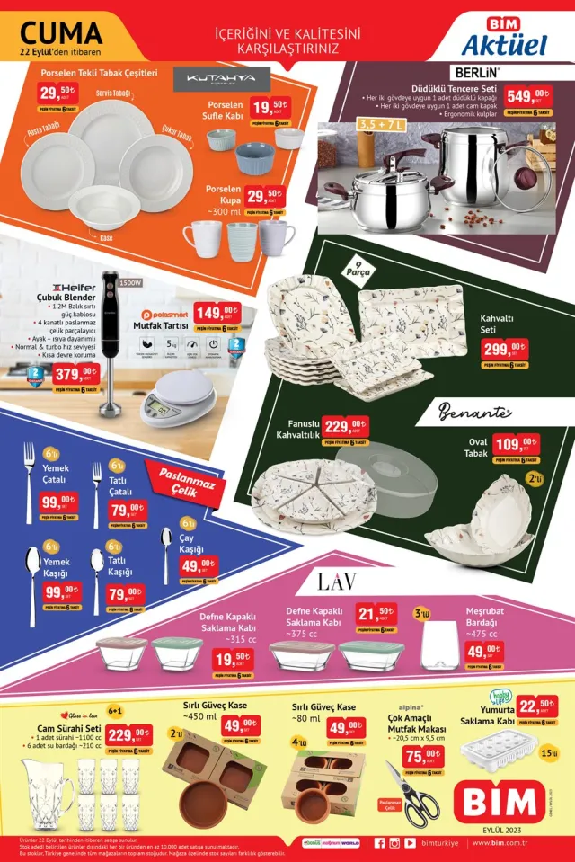 BİM AKTÜEL ÜRÜNLER: 21 Eylül Bim aktüel ürünler kataloğu! Bugün Bim'e hangi aktüel ürünler gelecek?
