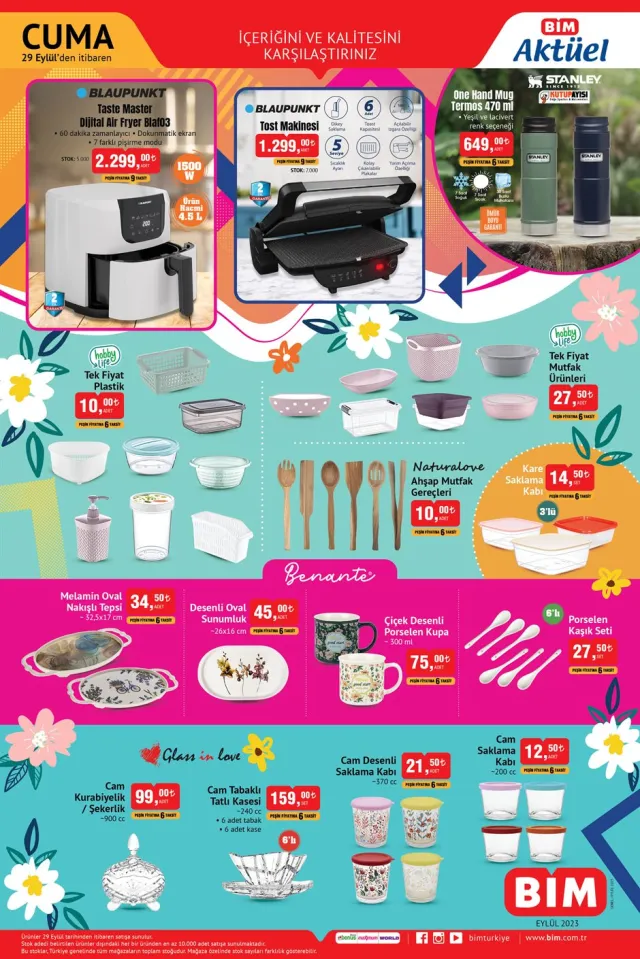 BİM AKTÜEL ÜRÜNLER: 27 Eylül Bim aktüel ürünler kataloğu! Bugün Bim'e hangi aktüel ürünler gelecek?