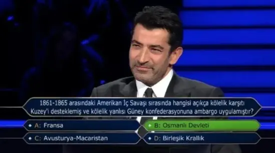 1 Ekim 1 Milyonluk soru cevabı ne (Amerikan İç Savaşı sorusu)?