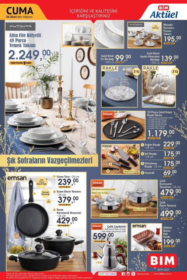 6 Ekim Bim aktüel ürünler kataloğu! Bugün Bim'e hangi aktüel ürünler gelecek? Televizyon, telefon, teknolojik ürünler, ev eşyaları!