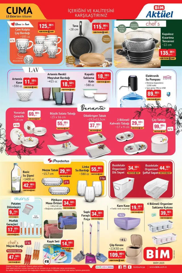BİM Aktüel Ürünler Kataloğu 13 Ekim: Fitness Malzemeleri, Oyuncaklar ve Daha Fazlası!