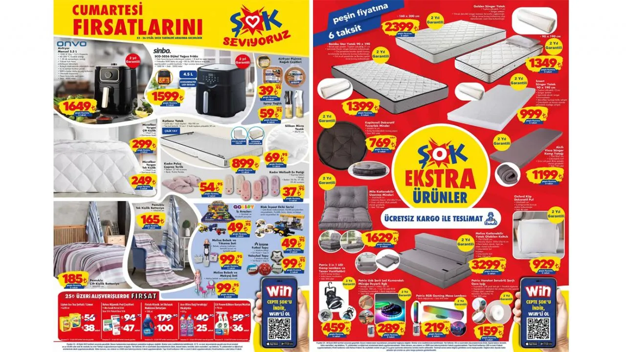 ŞOK 23 Eylül 2023 aktüel kataloğu açıklandı! Bu Cumartesi hangi ürünler indirimli?