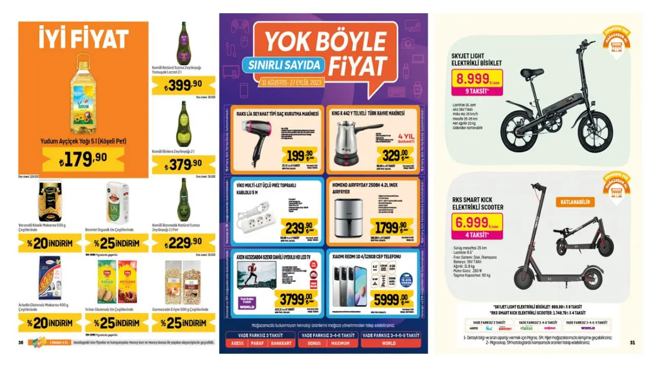 MİGROS aktüel 26 Eylül 2023 kataloğu açıklandı! Elektrikli ev aletleri, elektronik, züccaciye...