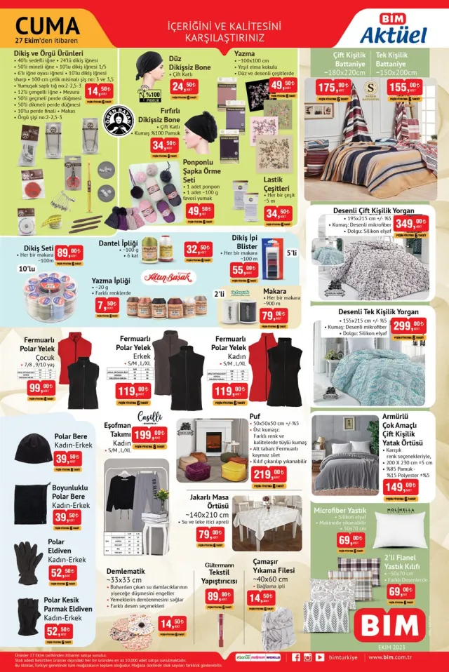 BİM AKTÜEL ÜRÜNLER: Bim'de bu hafta neler var? 27 Ekim Bim aktüel ürünler kataloğu! Bugün Bim'e hangi aktüel ürünler gelecek?