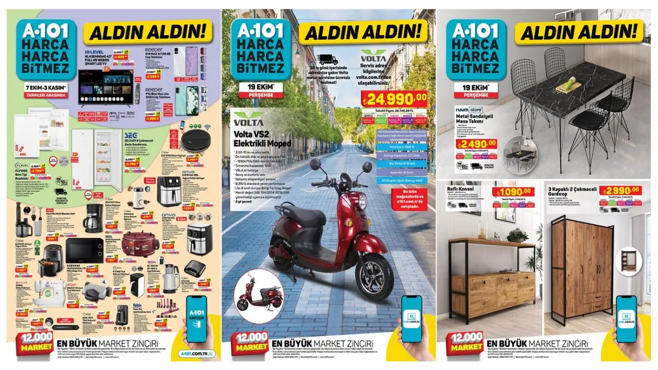 A101 Aktüel 19 Ekim 2023 Kataloğu Yayınlandı! Su arıtma cihazı, kitaplık, termosifon, battani...