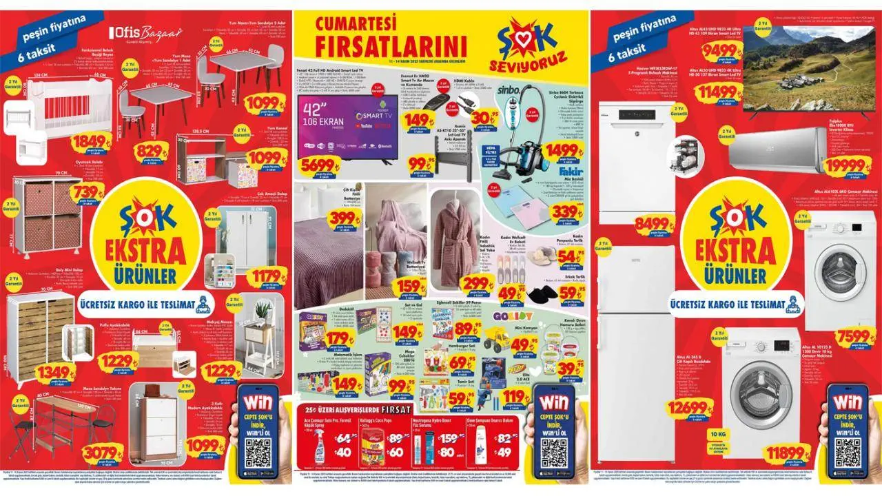 ŞOK Aktüel 11 Kasım 2023 Kataloğu Yayınlandı! Bebek beşiği, oyuncak dolabı, klima, battaniye....