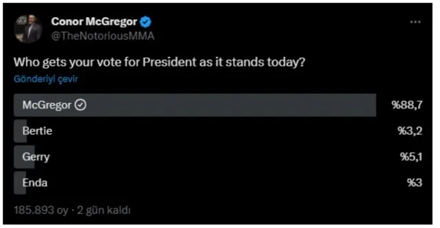 Conor McGregor İrlanda Başkanı adayı mı oldu? McGregor Başbakan mı olacak?