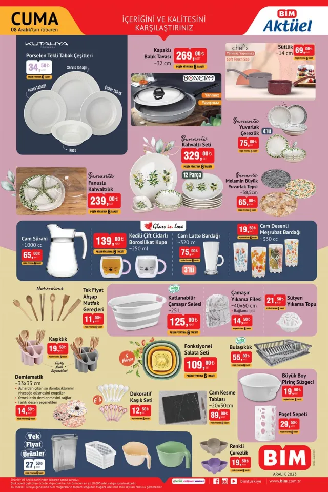 BİM Aktüel Ürünler Kataloğu 8 Aralık : Bu Hafta Bim'e Hangi Ürünler Geliyor?