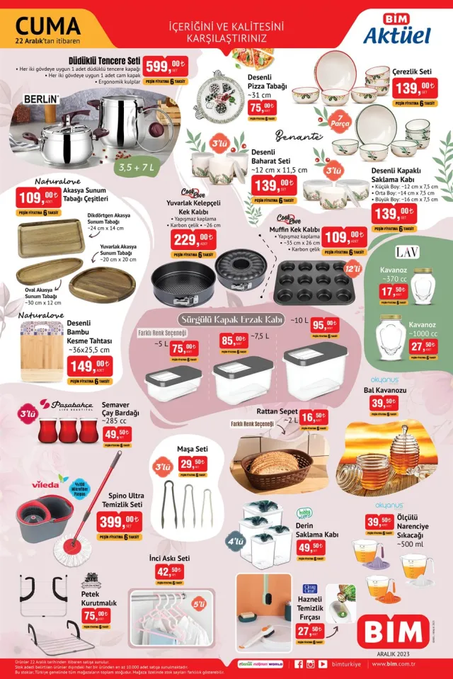 20 Aralık BİM Aktüel Ürünler Kataloğu Yayınlandı: Züccaciye ve Teknolojik Ürünler Öne Çıkıyor