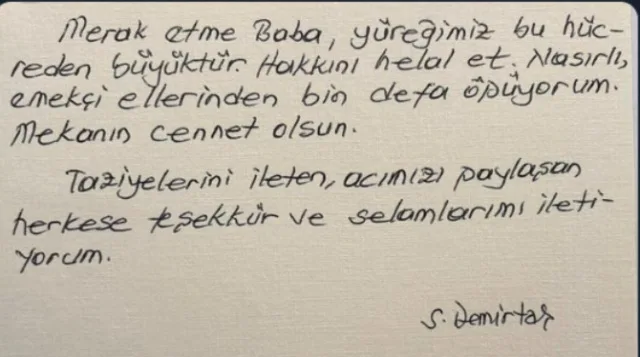 Selahattin Demirtaş babasının cenazesine neden katılmadı?