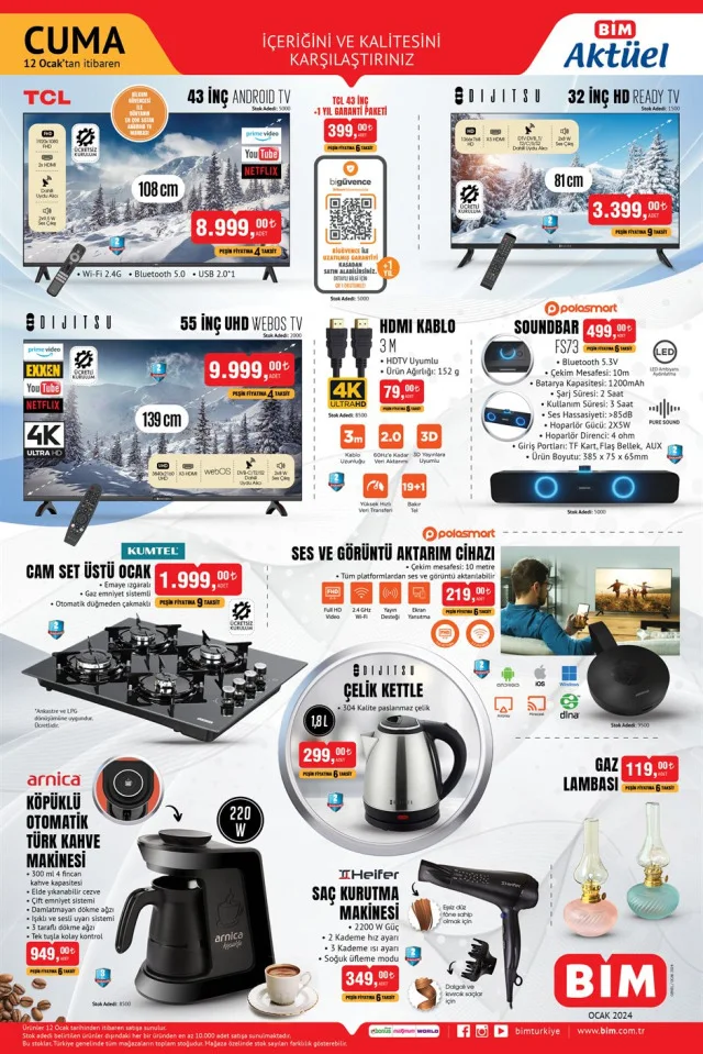 BİM AKTÜEL KATALOĞU 9-12 OCAK YAYINLANDI | BİM bu hafta katalog ürünleri neler? BİM'e gelecek ürünler ve BİM fiyat listesi!