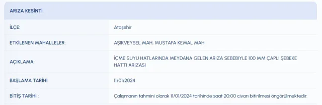 İSKİ İstanbul su kesintisi: İstanbul'da sular ne zaman gelecek? 11 Ocak 2024 İstanbul su kesintisi listesi!