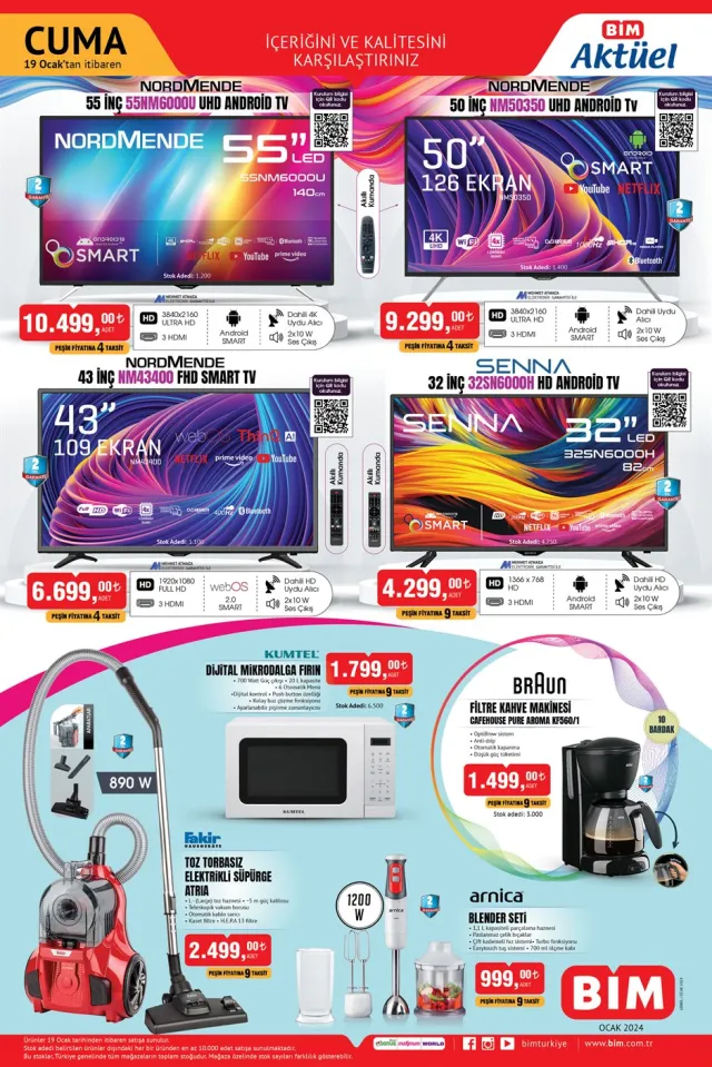 BİM AKTÜEL ÜRÜNLER KATALOĞU | 19 Ocak Bugün, bu hafta Bim'e hangi ürünler gelecek? Bim aktüel ürünlerde neler var?