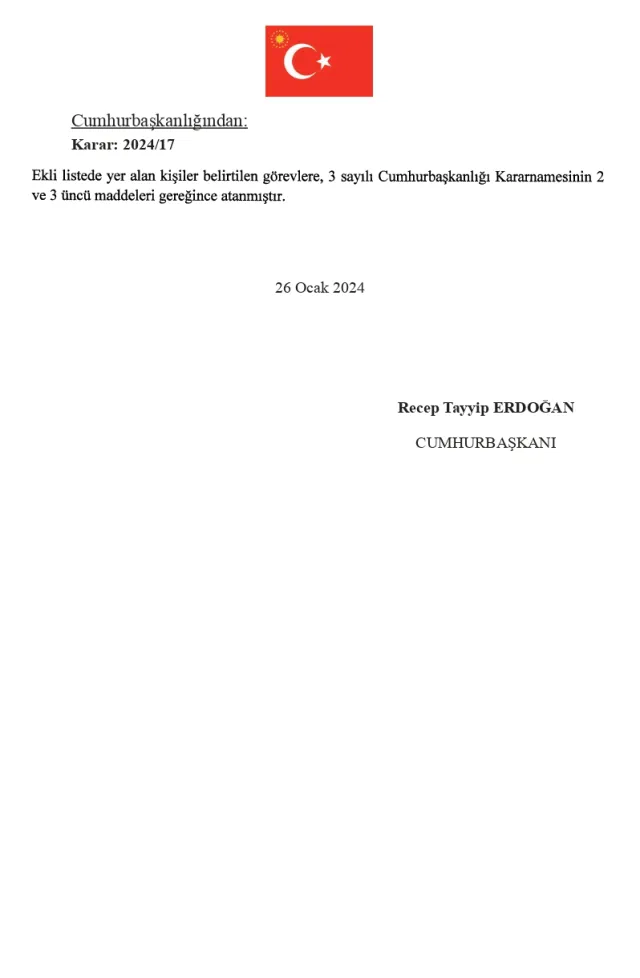 Kaymakamlar Kararnamesi yayınlandı! 27 Ocak 2024 hangi kaymakam nereye atandı?