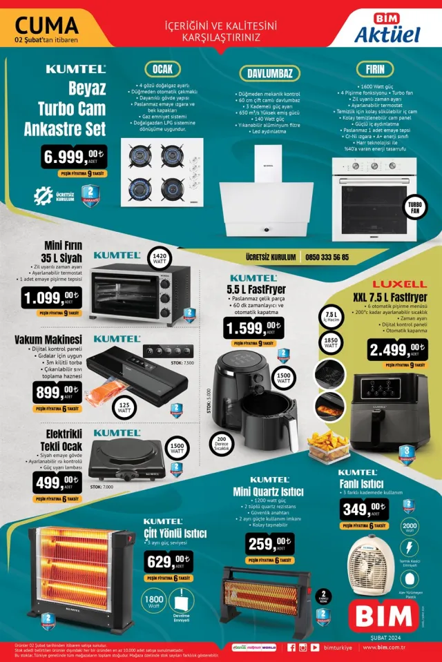 2 ŞUBAT BİM AKTÜEL ÜRÜNLER KATALOĞU YAYINLANDI: Bu hafta neler var? Bu hafta BİM'e hangi ürünler geldi?