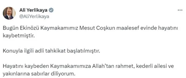 Mesut Coşkun kimdir? Kaymakam Mesut Coşkun kaç yaşında ve nereli?