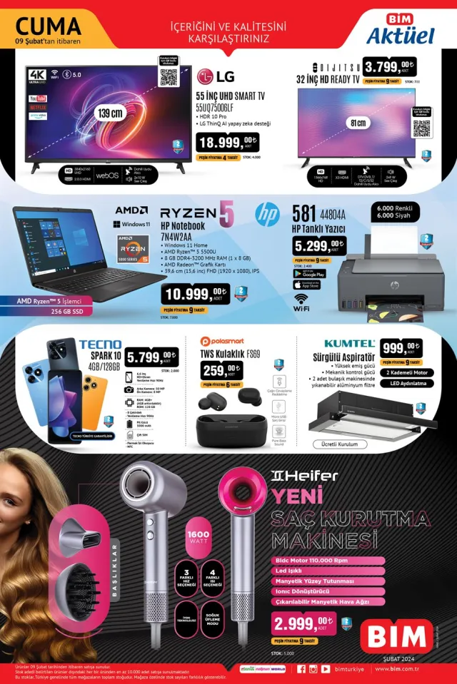 9 ŞUBAT BİM AKTÜEL ÜRÜNLER KATALOĞU YAYINLANDI: Bu hafta neler var? Bu hafta BİM'e hangi ürünler geldi?