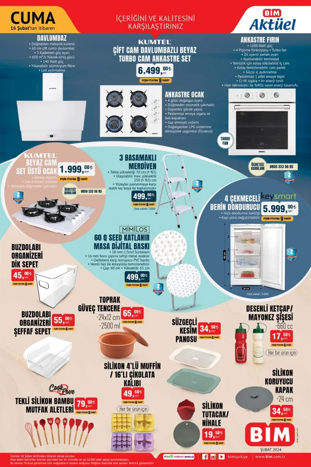 15 ŞUBAT BİM AKTÜEL ÜRÜNLER KATALOĞU YAYINLANDI: Bu hafta neler var? Bu hafta BİM'e hangi ürünler geldi?