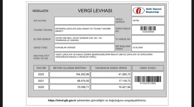 Patiswiss'in ödediği vergi ne kadar? Patiswiss şirketi kime ait?