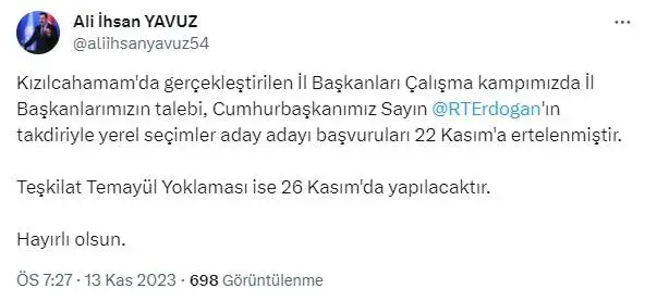 AK Parti belediye başkan adayı nasıl olunur? AK Parti'de belediye başkan adayları nasıl belirlenecek?