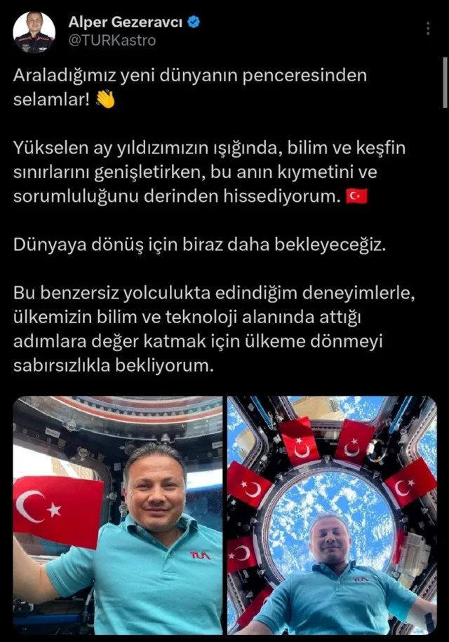 Alper Gezeravcı uzaydan döndü mü? Ne zaman, hangi gün dönecek?