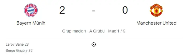 Bayern Münih - Manchester United maçı kaç kaç, bitti mi? MAÇ SKORU! B. Münih - Manchester UTD maçı kaç kaç, canlı maç skoru! Canlı maç anlatımı!