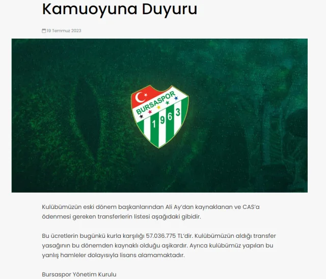 Bursaspor ligde yok mu? Bursaspor bu sezon oynamayacak mı? Bursaspor hangi ligde oynayacak?
