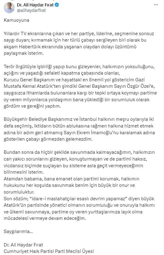 CHP'li Ali Haydar Fırat neden sinirlendi? Canlı yayını terk eden Ali Haydar Fırat niye sinirlendi?