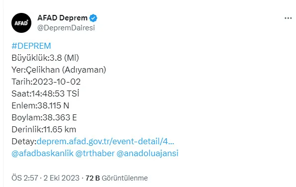 Dün gece deprem oldu mu? 3 Ekim deprem mi oldu? İstanbul, Ankara, İzmir deprem oldu mu?