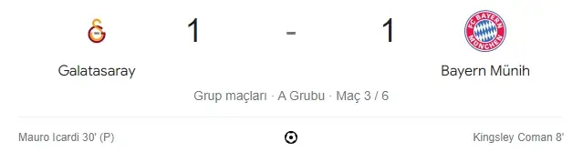 Galatasaray - Bayern Münih maçı kaç kaç, bitti mi? MAÇ SKORU! Galatasaray - Bayern Münih maçı kaç kaç, canlı maç skoru! Canlı maç anlatımı!