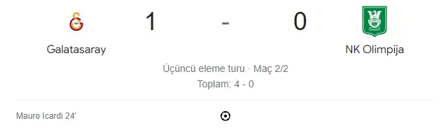 Galatasaray-Olimpija maçı kaç kaç, bitti mi? MAÇ SKORU! GS-Olimpija maçı kaç kaç, canlı maç skoru! Canlı maç anlatımı!