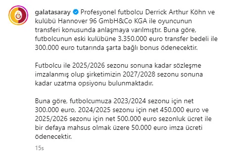 Galatasaray'dan Derrick Köhn transferi! Derrick Köhn kim, kaç yaşında?