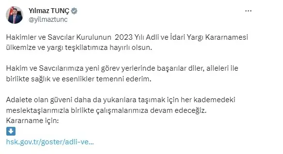 Hakim ve savcı yeni görev yerleri 2023! HSK kararnamesi yeni görev yerleri listesi