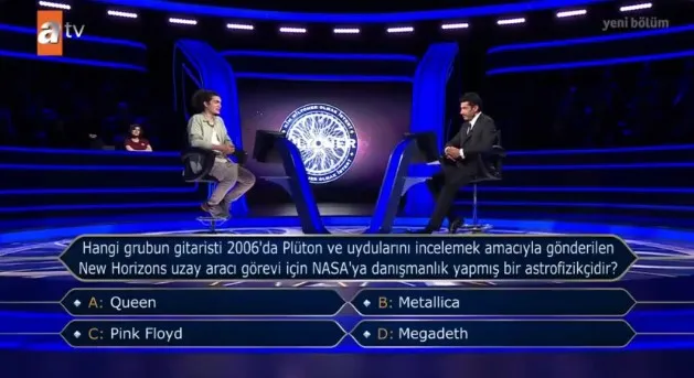 Hangi grubun gitaristi 2006'da Plüton ve uydularını... Kim Milyoner Olmak İster 24 Ağustos Sorusu Cevabı Nedir? 50 Bin TL'lik soru ve cevabı ne?