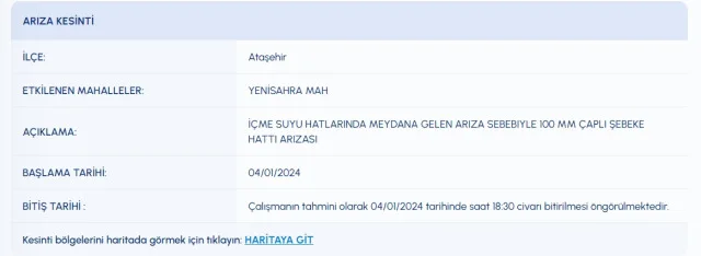 İSKİ İstanbul su kesintisi: İstanbul'da sular ne zaman gelecek? 4 Ocak 2024 İstanbul su kesintisi listesi!