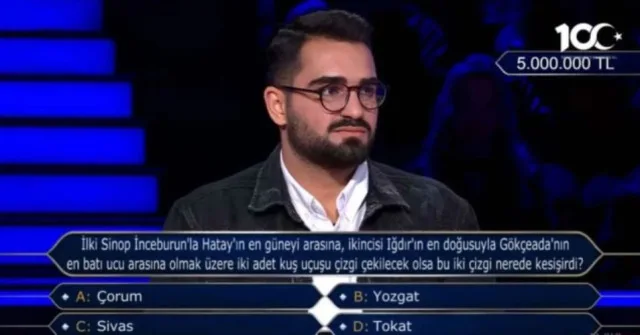Kim Milyoner Olmak İster 5 milyonluk soru cevabı nedir?
