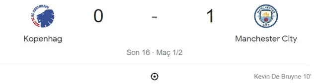 Kopenhag - Manchester City maçı kaç kaç, bitti mi? MAÇ SKORU! Kopenhag - Manchester City maçı kaç kaç, canlı maç skoru!