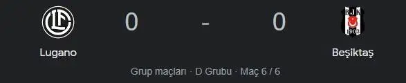 Lugano - Beşiktaş maçı kaç kaç, bitti mi? MAÇ SKORU! Lugano - Beşiktaş maçı kaç kaç, canlı maç skoru! Canlı maç anlatımı!