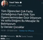 Milli Eğitim Bakanı istifa mı etti? Yusuf Tekin istifa etti mi?