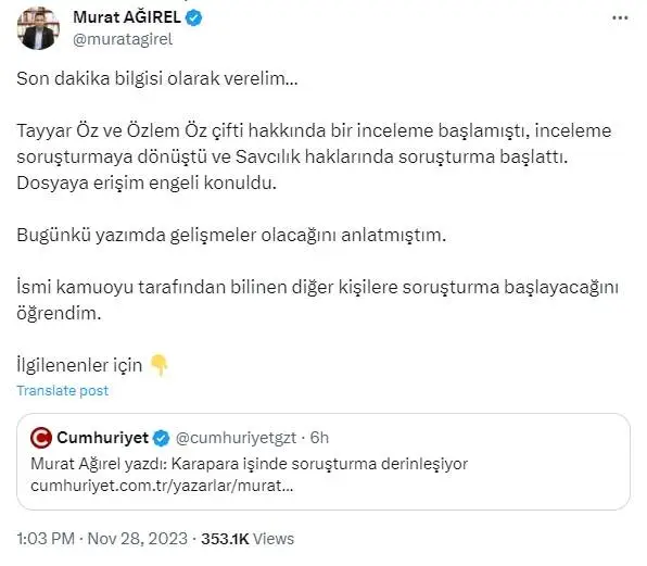 Özlem Öz ve Tayyar Öz'e soruşturma mı başlatıldı? Öz çiftine neden soruşturma açıldı?